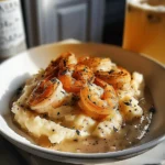 Creamy Garlic Shrimp Over Mashed Potatoes