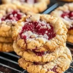 Buttery Raspberry Crumble Cookies