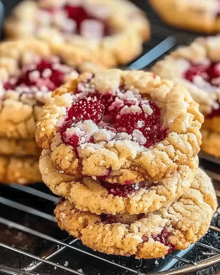 Buttery Raspberry Crumble Cookies