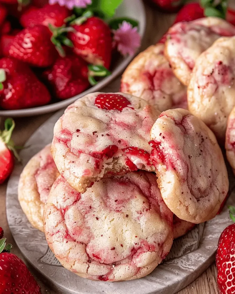 Strawberry Cheesecake Cookies