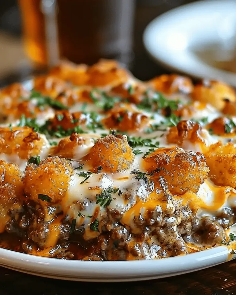 Creamy Beef Tater Tot Casserole