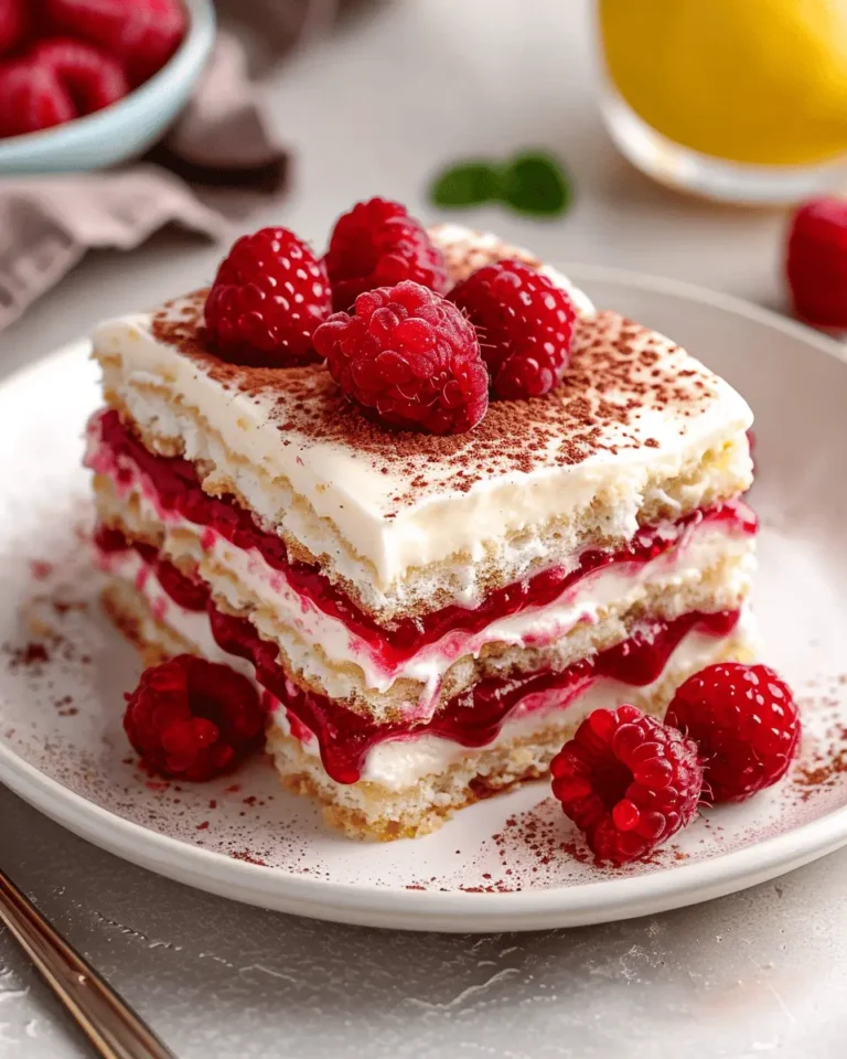 Fresh Raspberry Tiramisu