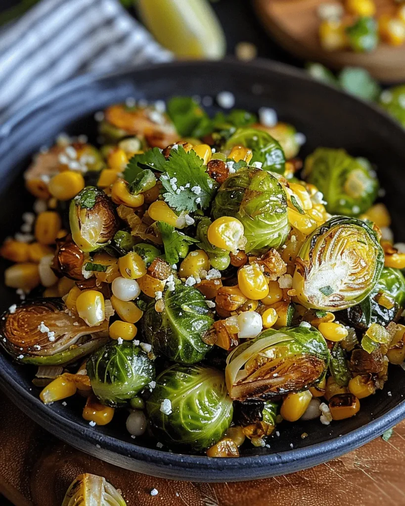 Mexican Street Corn Brussels Sprouts