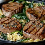 creamy Pork Tenderloin Medallions with Orzo