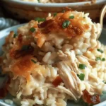 Dump-and-Bake Chicken Alfredo Rice Casserole