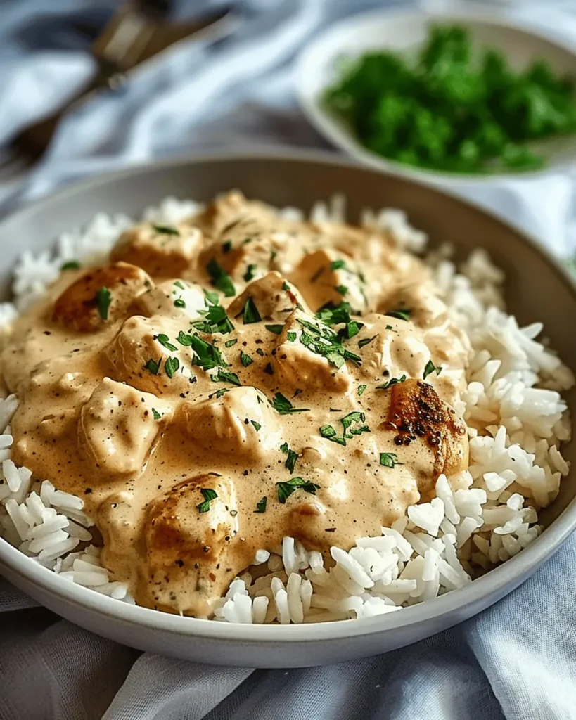 Creamy Smothered Chicken and Rice