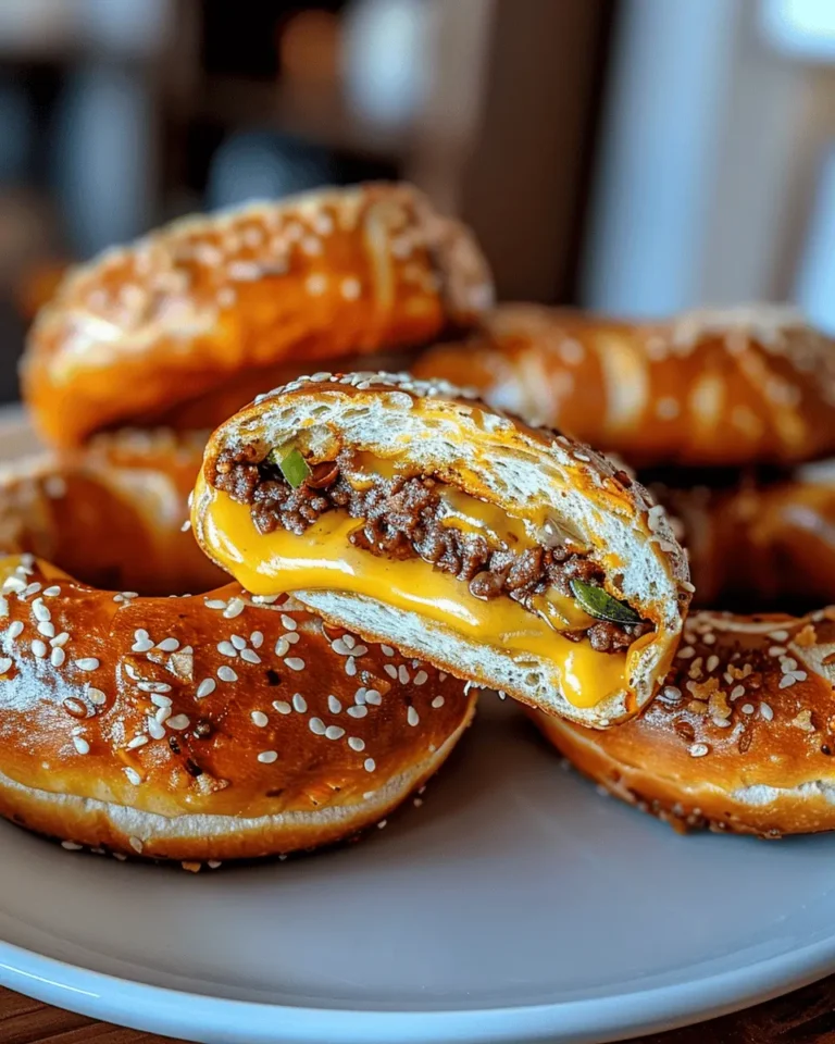 Cheeseburger Pretzel Bombs