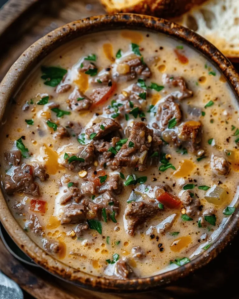 Philly Cheesesteak Soup