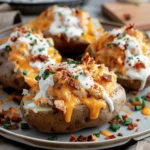 Crack Chicken Stuffed Baked Potatoes