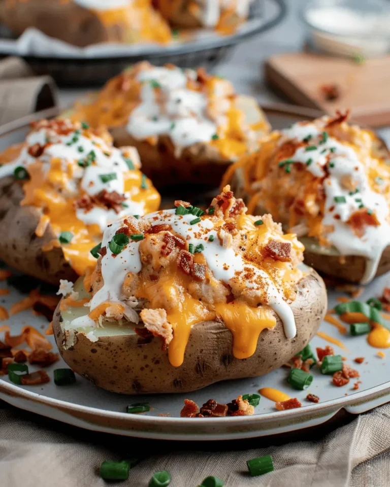 Crack Chicken Stuffed Baked Potatoes