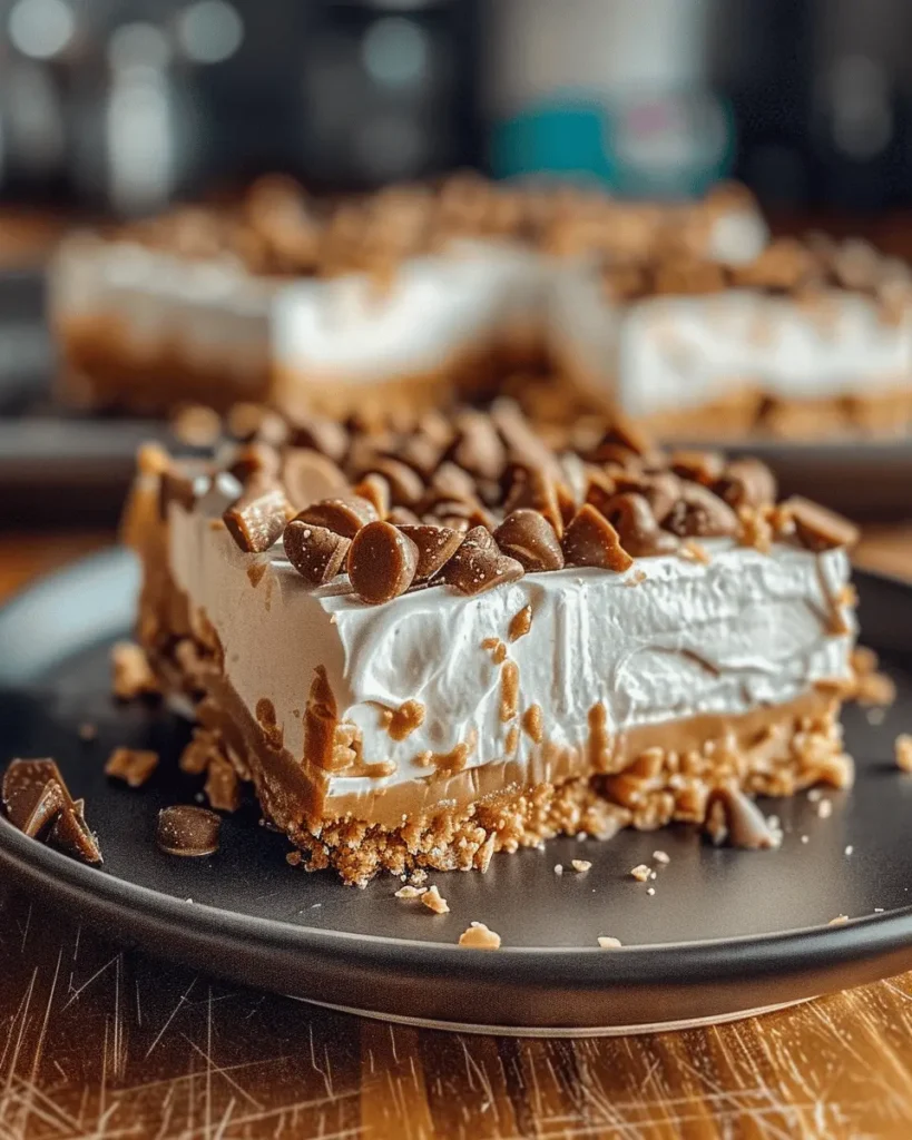 No Bake Peanut Butter Cheesecake Bars
