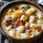 Bacon Cheddar Gnocchi Soup