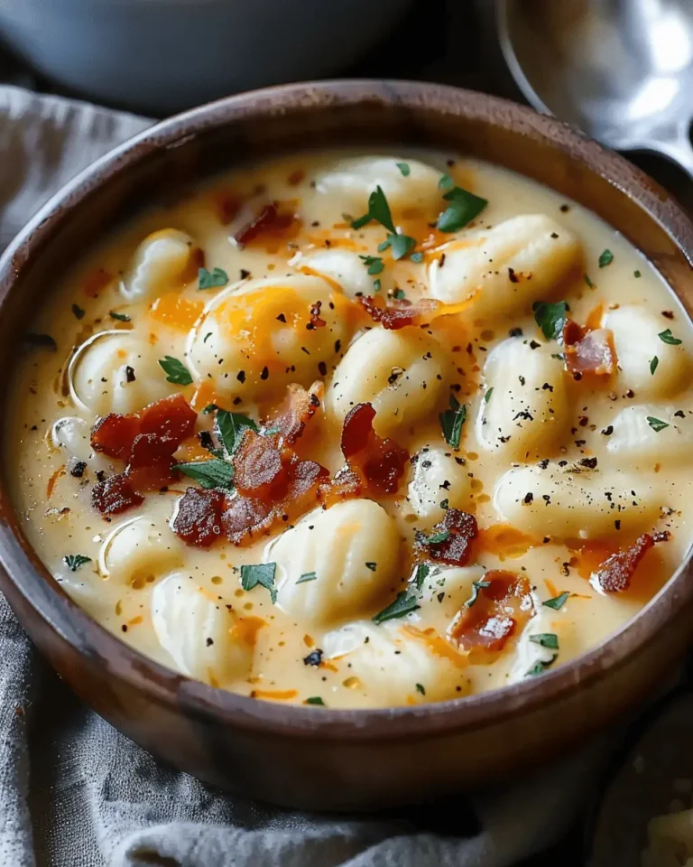 Bacon Cheddar Gnocchi Soup