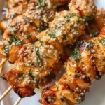 Ranch Garlic Parmesan Chicken Skewers