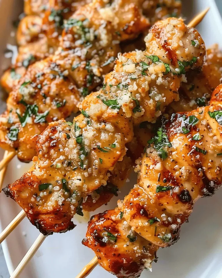 Ranch Garlic Parmesan Chicken Skewers