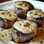 Steak with Haunted Bourbon Garlic Cream Sauce