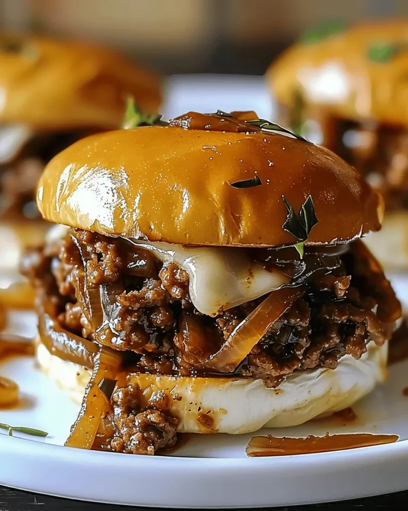 Irresistible French Onion Beef Sloppy Joes