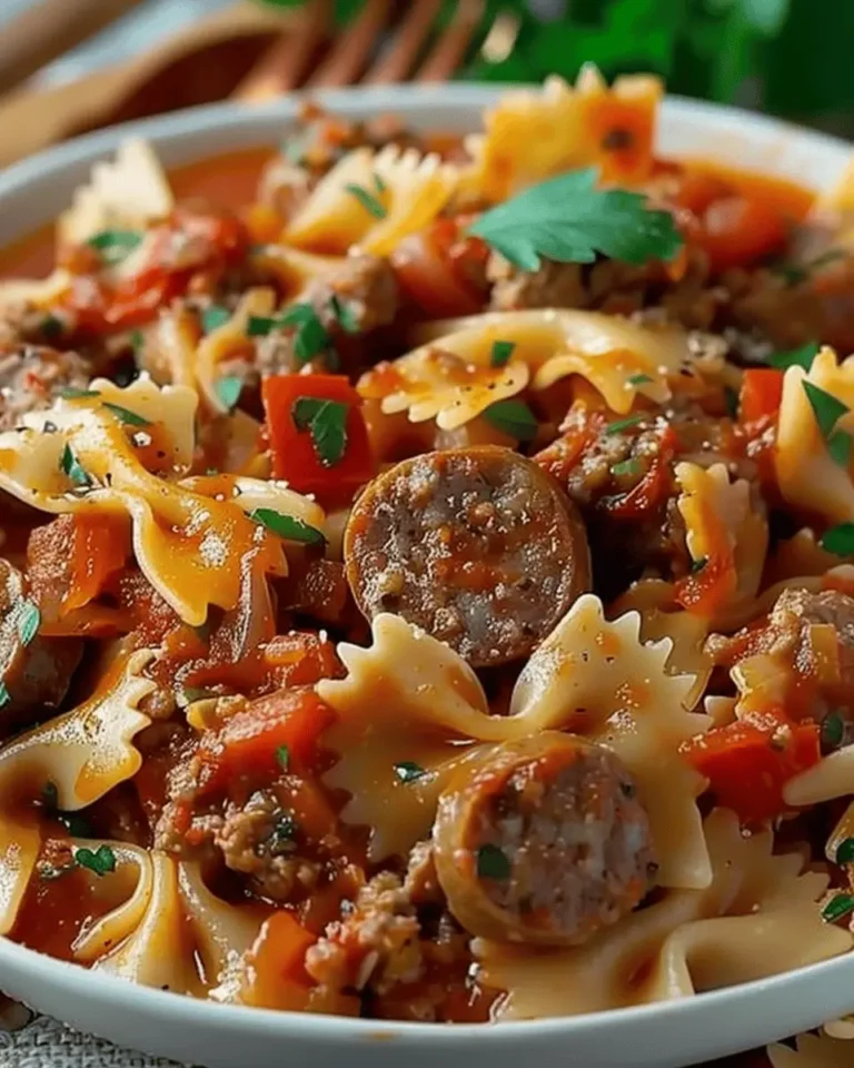 Italian Sausage With Bow Tie Pasta