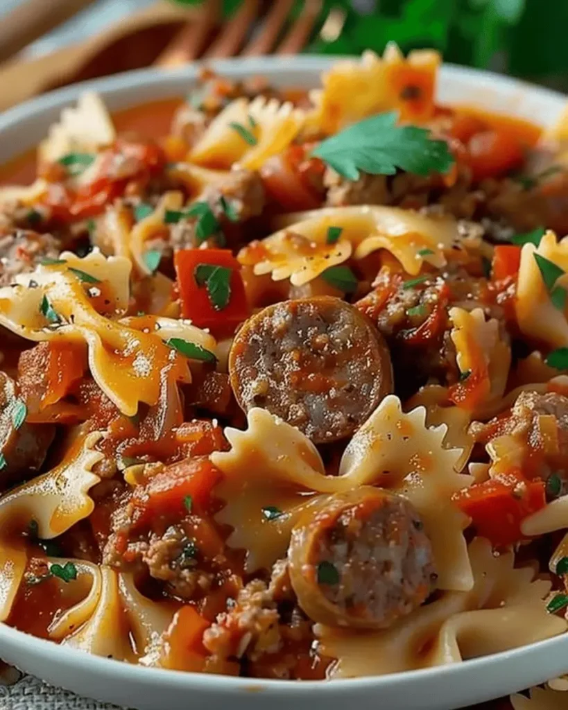 Italian Sausage With Bow Tie Pasta