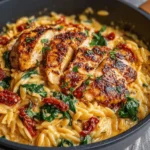 Creamy Sun-Dried Tomato Chicken Orzo
