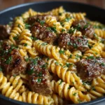 One-Pot Creamy Spicy Garlic Butter Steak & Pasta