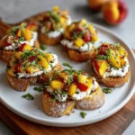 Peach Bruschetta with Whipped Ricotta
