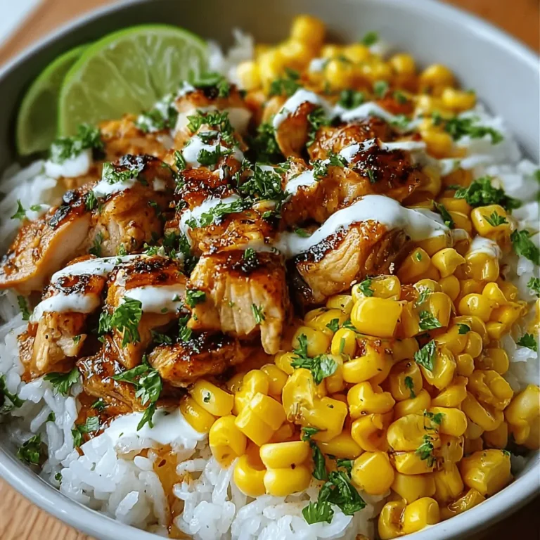 Street Corn Chicken Rice Bowl
