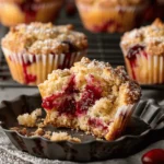Leftover Cranberry Sauce Coffee Cake Muffins