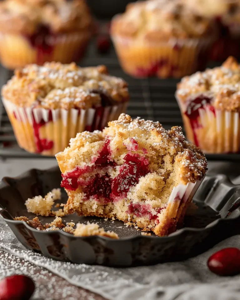 Leftover Cranberry Sauce Coffee Cake Muffins