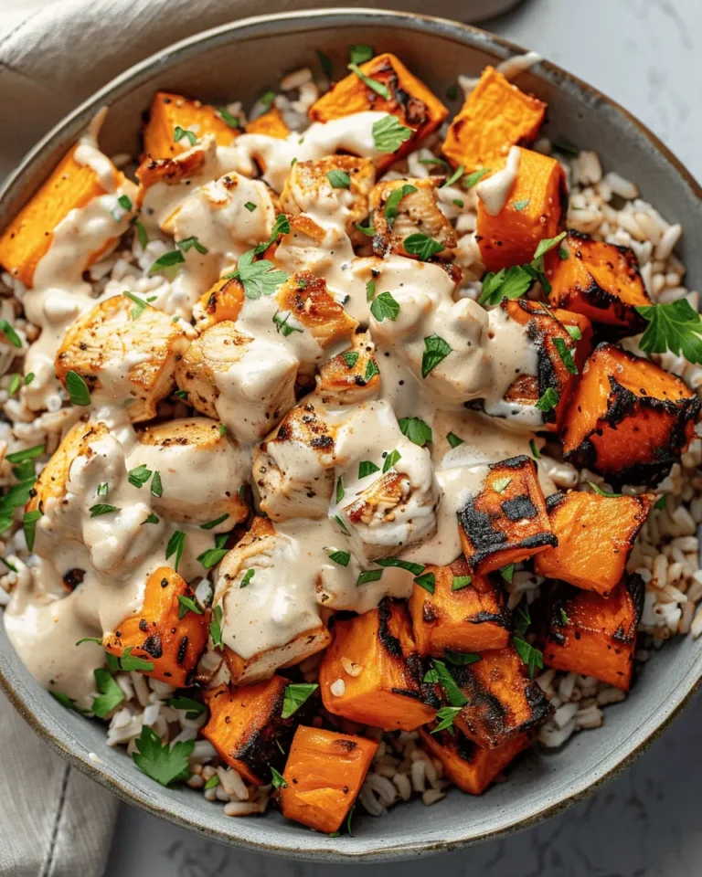 Healthy Chicken & Sweet Potato Rice Bowl