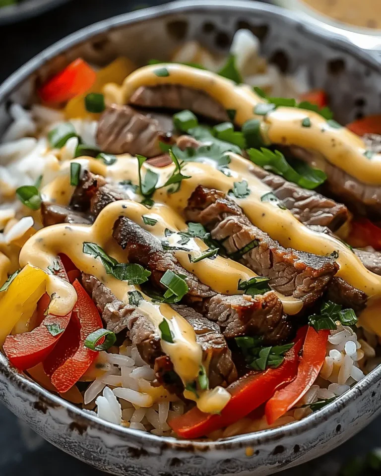 High Protein Philly Cheesesteak Rice Bowls