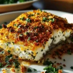 Garlic Parmesan Crusted Halibut