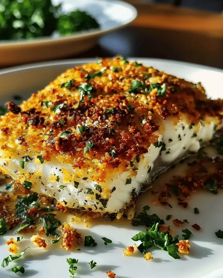 Garlic Parmesan Crusted Halibut