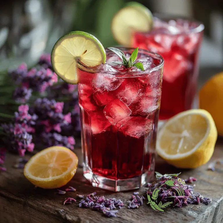 Lavender Hibiscus Iced Tea Mocktail