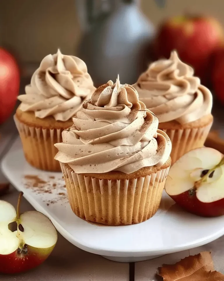 Apple Cider Cupcakes with Brown Sugar Cinnamon Buttercream