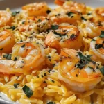 One Pan Parmesan Orzo with Shrimp