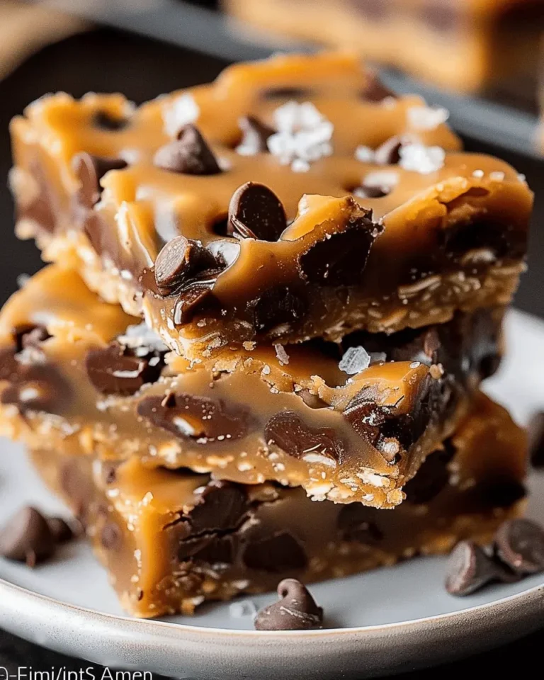 Salted Caramel Chocolate Chip Bars