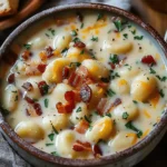 Bacon Cheddar Gnocchi Soup