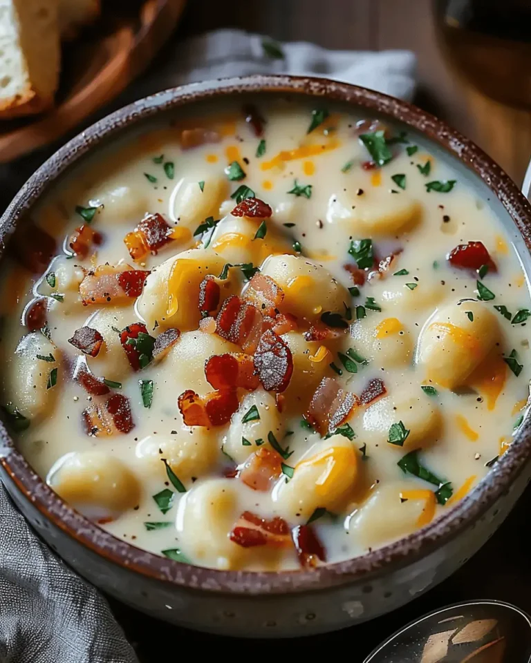 Bacon Cheddar Gnocchi Soup