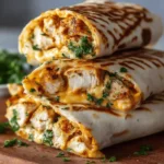 Cheesy Garlic Chicken Wraps