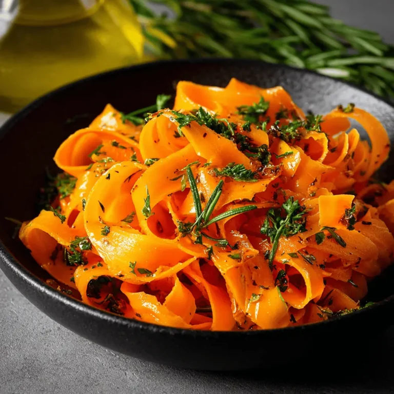 Carrot Ribbons with Rosemary Butter Sauce