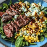 Grilled Balsamic Steak Salad with Gorgonzola & Corn
