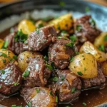 Garlic Butter Beef Bites with Potatoes