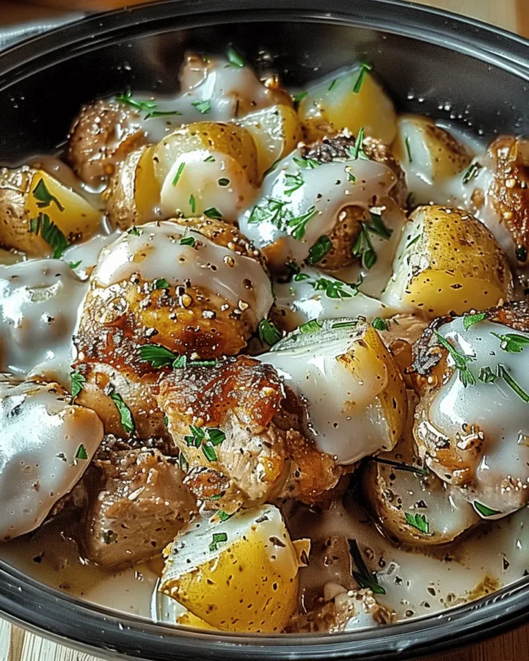 Garlic Parmesan Crockpot Chicken and Potatoes