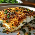 Garlic Parmesan Crusted Halibut