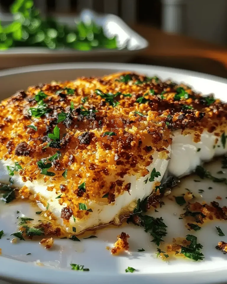 Garlic Parmesan Crusted Halibut