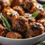 Apple and Sage Turkey Meatballs