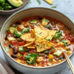 Crockpot Vegetarian Tortilla Soup