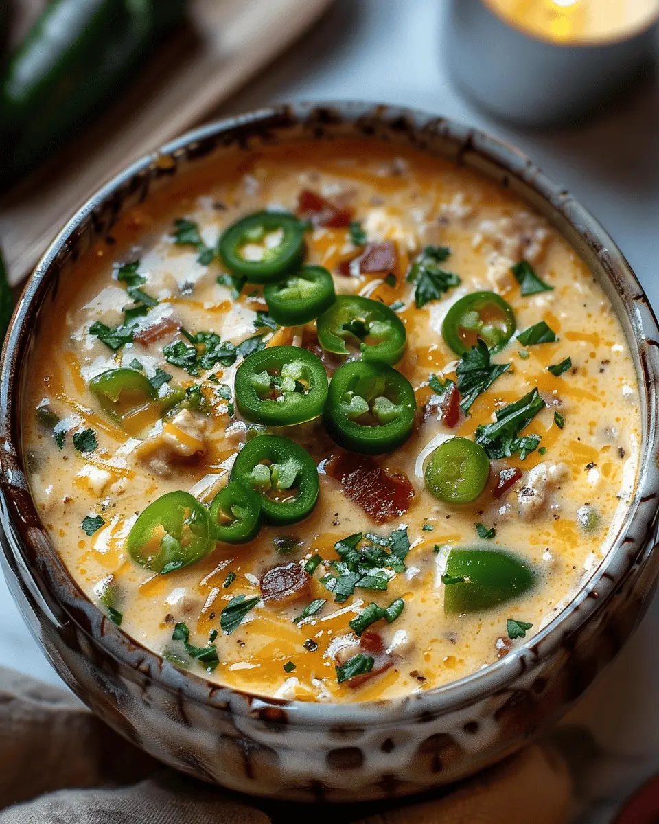 Jalapeno Popper Soup: Indulgent Recipe with Turkey Bacon Delight