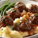 Salisbury Meatballs and Mashed Potatoes
